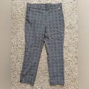 Jones New York Signature Plaid Skinny Pants Womens Size 10 Black White Gray